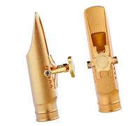 Professional Alto Saxophone Mouthpiece Mouthpiece Sax Adjustable Two Points Ligature Cap Size 6/7/8/9 Step Baffle Saxophone Accessories Kit(8)