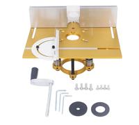 Professional Aluminum Alloy Trimming Machine Flip Plate Heavy Duty Milling Guide Table Insert Router Lift System for Woodworking DIY Projects Craftsmen Precision Tools 240x200x5mm