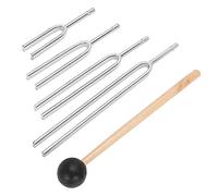 Professional Aluminum Alloy Tuning Fork Set (C128-C1024) for Sound Healing Neurological Assessment & Physics Labs - Includes Hammer Carry Case
