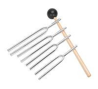 Professional Aluminum Alloy Tuning Fork Set - C256/C384/C512/C1024 Sound Healing & Physics Tools with Ergonomic Hammer Anodized Finish