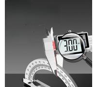 Professional angle ruler with etched stainless steel scales and nickel plated locking nut, designed for precise measurement of angles from 0 to 180 degrees in technical tasks (120 X 150 Mm)