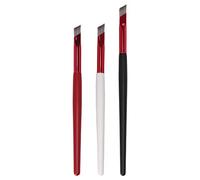 Professional Angled Brow Brush, 3Pcs Multifunctional Makeup Brushes for Eyebrows, Soft Nylon with Aluminum Pipe and Wooden Handle, Perfect for Eyebrow Powder, Concealer, L