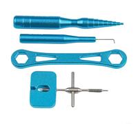 Professional Angler Tool Set For Bearing Pin Extraction With Trapezoidal Cone And Storage Box, Compatible With Various Reels, Black(Blue Set)