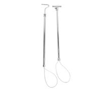 Professional Animal Control Pole, 75cm Stainless Steel Catch Rod with Hook Handle for Dogs, Wildlife, Pigs, Adjustable Length