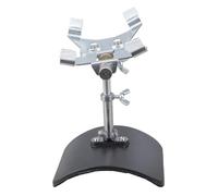 Professional Anti Vibrations Guitar Silver Adjustable Clamp Black Nonslip Base Present For Classical Player Black Base Guitar Rest