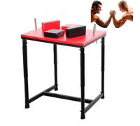 Professional Arm Wrestling Battle Table, Arm Wrestling Table, with Handles Elbow Pads and Forearm Pads, Suitable for Home Gym Office Club Sports Stadium and Daily Entertainment Use(Red)