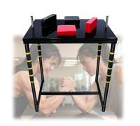 Professional Armwrestling Training Equipment, Tall Armwrestling Table With Handles, Elbow Pads And Winning Pads For Gyms, Sports Arenas, Home(Black)