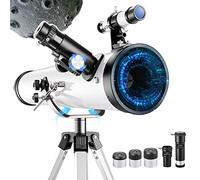 Professional Astronomy Refractor Telescope for Adults with 114mm Aperture - Includes Tripod, 5X Multiplier, Moon Mirror - Explore The World with Clarity and Precision