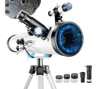 Professional Astronomy Refractor Telescope for Adults with 114mm Aperture - Includes Tripod, 5X Multiplier, Moon Mirror - Explore The World with Clarity and Precision
