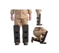 Professional Attic Crawling Knee Pads with 60 Degree High-Density Foam, Heavy Duty Knee and Shin Protector for Work, Self-Supporting Non-Slip Wide Strap Protective Gear for Joists & Attics