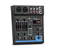 Professional Audio Mixe, Sound Board Console 4- channel Digital Usb Bluetooth Dj Controller 48v Power for Stage Band