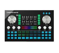 Professional Audio Mixer, A2 Live Sound Card Portable Bluetooth Sound Card Professional Adjustable Volume Audio For Music Recording Karaoke Singing