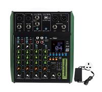 Professional Audio Mixer, Digital Mixer Metal 6 Channel Sound Mixing Console Analog Mixer Audio with Built in Bluetooth Module for Small Clubs Bars 100 to 240V for PC Live Performance KTV Home(#3)