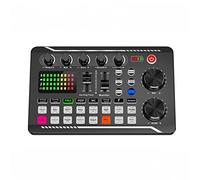 Professional Audio Mixer, Multifunction Durable Useful F998 Sound Card Professional Volume Adjustable USB Live Stream Audio Card Adapter for PC Computer