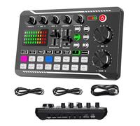 Professional Audio Mixer, SINWE Live Sound Card and Audio Interface with DJ Mixer Effects and Voice Changer,Podcast Production Studio Equipment, Prefect for Streaming/Podcasting/Gaming