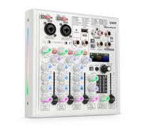 Professional Audio Mixer, Sound Board Console System, Interface 4 Channel Digital USB Bluetooth MP3 Computer Input 48V Phantom Power Stereo DJ Studio