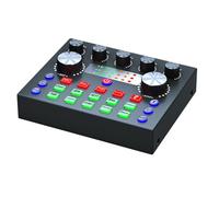 Professional Audio Mixer V8 - External Sound Card, Digital Audio Interface | Live Streaming Audio Mixer, 7 Modes Live Streaming Live Karaoke Sound Card Mixer Audio Mixer For Recording PC