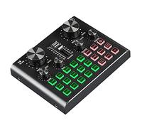 Professional Audio Mixer, V8 Plus Sound Card For Live Streaming Voice Changer Sound Card With Multiple Sound Effects, Mixer For Recording