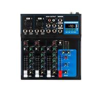 Professional Audio Mixer With Bluetooth, 4 Channel Mixing Console With USB Clean Interface, For Keyboard Guitar Mics