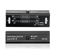 Professional Audio Signal Isolator with Ground Loop Noise Elimination 3.5mm Interface for Home Stereo, Car Audio, and Recording Studio