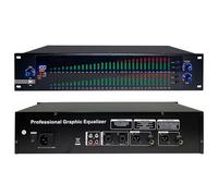 Professional Audio Spectrum Analyzer,31 Dual Bands Graphic Equalizer with LCD Screen Display,Middle and Bass Adjustment for Stage Live Production