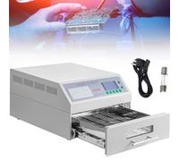 Professional Automatic Reflow Soldering Machine with Infrared Heater and Smoke Exhaust, High Cooling Efficiency for Electronics Assembly, 220V