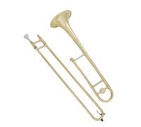 Professional B Flat Alto Trombone Gold Lacquer With Case And Cleaning Cloth Brass Instrument Accessories Beginner Trombone