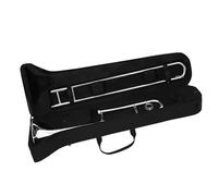 Professional B Flat Alto Trombone Set Silver Plated Body With Storage Bag Brass Instruments Beginner Trombone