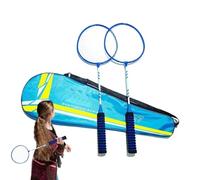 Professional Badminton Racket | 2 Player Lightweight Badminton Replacement Set - Equipment with Elastic Strings for Beach, Garden Outdoor Family Game