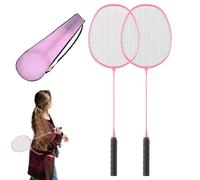 Professional Badminton Racket - Net Racquet Set Lightweight, Alloy Shuttle Game Rackets with Carrying Bag | Muscle Power Series Set for Garden Beach Family Fun Game 25.59x7.87x0.35 In