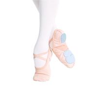 Professional Ballet Shoes Soft Three Split Sole Women Girls Ballerina Dance Stretch Fabric Mesh Splice Slippers for Dance Practice or Performance(Beige,39)