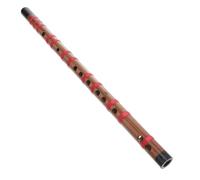 Professional Bamboo Flut 1 Piece Flute Portable Beginner Instrument Lightweight With Precise Sound Holes(Light Brown)