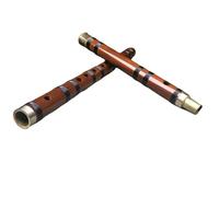 Professional bamboo flute Bamboo Flute Single-insert White Copper Two-section Brown Professional Bamboo Flute C/D/E/F/G Tune Beginners(E)