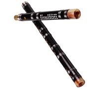 Professional Bamboo Flute Black Single-insert White Copper 2-section Bitter Bamboo Flute Dizi Student Horizontal Flute Instrument Bamboo Flute Musical Instruments (Color : G)