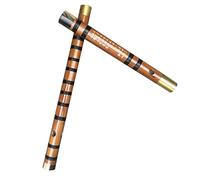 Professional Bamboo Flute Brown Double-insert Brass 2-section Bamboo Flute Dizi Beginner Woodwind Instrument Bamboo Flute Musical Instruments (Color : E)