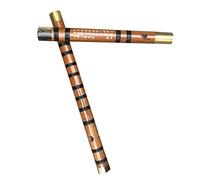 Professional Bamboo Flute Brown Double-insert Brass 2-section Bamboo Flute Dizi Beginner Woodwind Instrument Bamboo Flute Musical Instruments (Color : D)