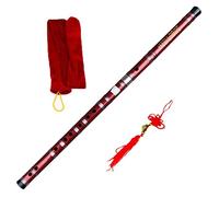 Professional Bamboo Flute C/D/E/F/G Key Separable Wine Red Color With Transparent Line Bamboo Flute Musical Instrument Handmade Bamboo Flute Musical Instruments (Color : G key)