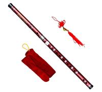 Professional Bamboo Flute C/D/E/F/G Key Separable Wine Red Color With Transparent Line Bamboo Flute Musical Instrument Handmade Bamboo Flute Musical Instruments (Color : D key)