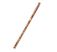 Professional Bamboo Flute Flute Beginner Transverse Flute Bitter Flute Two-section Ancient Style Zero-based National Musical Instrument(Brown,C Key)