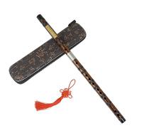 Professional Bamboo Flute Flute Cloth Box C/D/E/F/G Tone Bitter Flute Dongxiao Beginners Playing Flute(D Key)