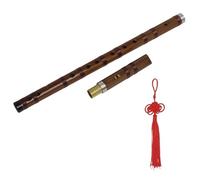 Professional Bamboo Flute for Adults - C/D/E/F/G Key - Ideal for Beginners & Intermediate Players with Flute Membrane Included(E)