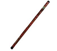 Professional bamboo flute One-section Bitter Bamboo Flute Red Line Red Paint Beginner Instrument C/D/E/F/G Tune Professional Performance(F)