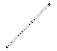 Professional bamboo flute Professional Performance C/D/E/F/G Keys White Bamboo Flute Transparent Line Musical Beginners Bamboo Flute(G)