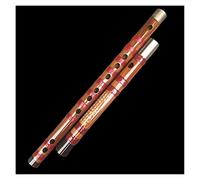 Professional Bamboo Flute Professional Performance Type Bamboo Flute Double Plug White Copper Red Horn Horizontal Flute Instrument Bamboo Flute Musical Instruments (Color : G)