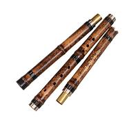 Professional Bamboo Flute Professional Performance Type Purple Bamboo Flute Student Eight-hole Forehand G/F Tune Three-section Flute Bamboo Flute Musical Instruments (Color : F)