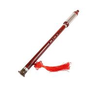 Professional bamboo flute Red Electric Tuner Checked Bamboo Flute Bawu Beginner Adult Professional Bamboo Flute Instrument(Red 1 G)