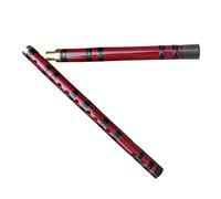 Professional Bamboo Flute Red Single Plug White Copper 2-section Bamboo Flute Dizi Beginner Woodwind Instrument Tied Flute Bamboo Flute Musical Instruments (Color : F)