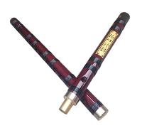 Professional Bamboo Flute Single-insert White Copper 2-section Bitter Bamboo Flute Dizi Student Horizontal Flute Instrument Bamboo Flute Musical Instruments (Color : F)