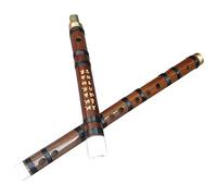 Professional Bamboo Flute Single-plug 2-section Black Stringed Bamboo Flute Beginner Student Horizontal Flute Instrument Bamboo Flute Musical Instruments (Color : G)