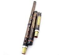 Professional Bamboo Flute Three-section Xiao handmade purple bamboo flute students practice 8-hole G/F woodwind instruments Bamboo Flute Musical Instruments (Color : F)